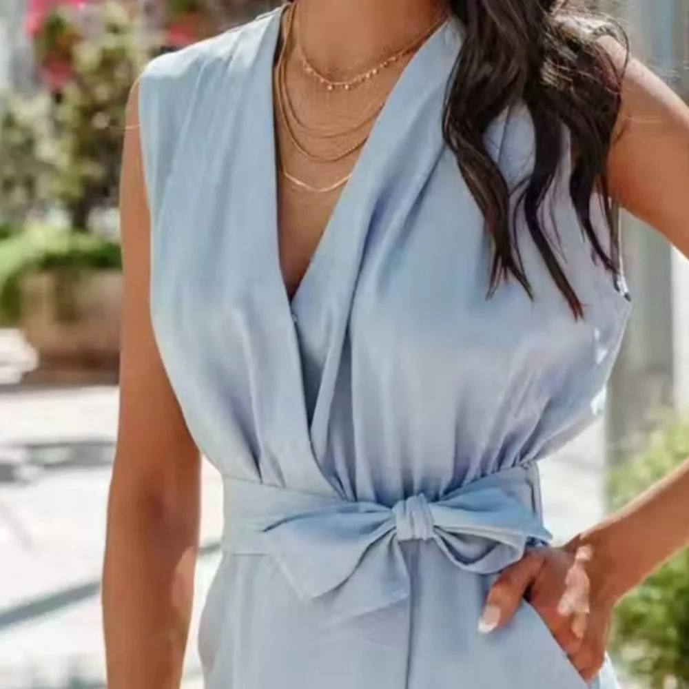 Vici Light Blue Skyler Jumpsuit